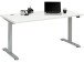 Schreibtisch >e-desk< in weiss/alu - 175x72x80 (B/H/T) elektrisch verstellbar
