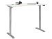 Schreibtisch >e-desk< in weiss/alu - 175x72x80 (B/H/T) elektrisch verstellbar