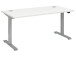 Schreibtisch >e-desk< in weiss/alu - 175x72x80 (B/H/T) elektrisch verstellbar