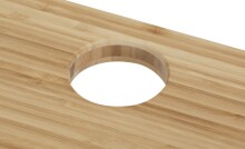 Schreibtisch >e-desk< in Bambus/anthrazit - 150x72x80 (B/H/T) elektrisch verstellbar