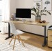Schreibtisch >e-desk< in Bambus/anthrazit - 150x72x80 (B/H/T) elektrisch verstellbar