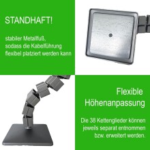 Kabelführung >Kuba< in silber, Kunststoff /...