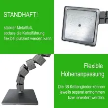 Kabelführung >Kuba< in silber, Kunststoff /...