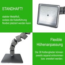 Kabelführung >Kuba< in silber, Kunststoff /...
