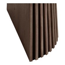Kulissen-Esstisch >Osaka< 2 Platten, Eiche furnier, smokded-braun - 120/160/200x75cm (D/BxH)