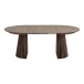 Kulissen-Esstisch >Osaka< 2 Platten, Eiche furnier, smokded-braun - 120/160/200x75cm (D/BxH)