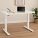 Schreibtisch >e-desk< in weiß- 150x72x80 (B/H/T) elektrisch verstellbar