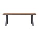 Gartentisch >Toronto< in Teakoptik-natur / Aluminium Schwarz - 220x74x100 (BxHxT)