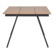 Gartentisch >Toronto< in Teakoptik-natur / Aluminium Schwarz - 220x74x100 (BxHxT)