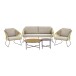 Gartenlounge-Set >Novella< (5-teilig) Sandfarbig-beige, 2-Sitzer, 2x Sessel, 2 Couchtische