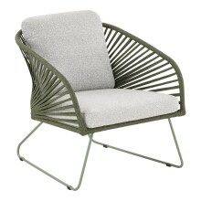 Gartenlounge-Set >Novella< (5-teilig) grün / grau, 2-Sitzer, 2x Sessel, 2 Couchtische