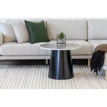 Couchtisch >Brito< in Grau / Schwarz, MDF, Stahl -...