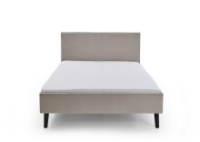 Polsterbett >Leira< Liegefläche 140x200 cm, Farbe Beige – Stellmaß: 146x100x210cm (BxHxT)