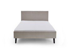 Polsterbett >Leira< Liegefläche 140x200 cm, Farbe Beige – Stellmaß: 146x100x210cm (BxHxT)