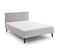 Polsterbett >Leira< Liegefläche 140x200 cm, Farbe Beige – Stellmaß: 146x100x210cm (BxHxT)