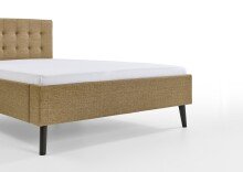 Polsterbett >Empire< Liegefläche 140x200cm, Stoff Luis ocker - 146x100x210cm (BxHxT)