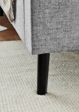 Polsterbett >Empire< Liegefläche 140x200 cm, Farbe Grau – Stellmaß: 146x100x210cm (BxHxT)