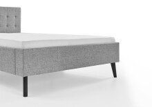 Polsterbett >Empire< Liegefläche 140x200 cm, Farbe Grau – Stellmaß: 146x100x210cm (BxHxT)