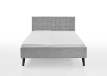 Polsterbett >Empire< Liegefläche 140x200 cm, Farbe Grau – Stellmaß: 146x100x210cm (BxHxT)