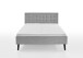 Polsterbett >Empire< Liegefläche 140x200 cm, Farbe Grau – Stellmaß: 146x100x210cm (BxHxT)