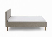 Polsterbett >Kreta< Liegefläche 140x200 cm, Farbe Taupe – Stellmaß: 146x100x210cm (BxHxT)