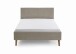 Polsterbett >Kreta< Liegefläche 140x200 cm, Farbe Taupe – Stellmaß: 146x100x210cm (BxHxT)
