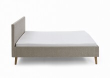 Polsterbett >Kreta< Liegefläche 180x200 cm, Farbe Taupe – Stellmaß: 186x100x210cm (BxHxT)