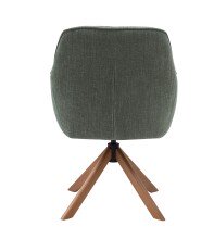 Armlehnstuhl >Avola< (2er-Set) Waldgrün, 360° drehbar, Federkern - 57x87x65 (BxHxT)