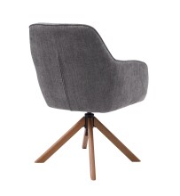 Armlehnstuhl >Avola< (2er-Set) in graphit, 360° drehbar, Federkern - 57x87x65 (BxHxT)