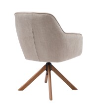 Armlehnstuhl >Avola< (2er-Set) leinen-beige, 360° drehbar, Federkern - 57x87x65 (BxHxT)