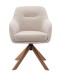 Armlehnstuhl >Avola< (2er-Set) leinen-beige, 360° drehbar, Federkern - 57x87x65 (BxHxT)