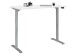 Schreibtisch >e-desk< in weiss/alu - 120x72x72 (B/H/T) elektrisch verstellbar