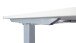 Schreibtisch >e-desk< in weiss/alu - 120x72x72 (B/H/T) elektrisch verstellbar