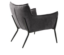 Loungesessel >Calgary< Stoff mit Melange-Effekt in dunkelgrau - 83x82x79 (BxHxT)
