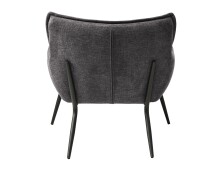 Loungesessel >Calgary< Stoff mit Melange-Effekt in dunkelgrau - 83x82x79 (BxHxT)