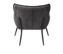 Loungesessel >Calgary< Stoff mit Melange-Effekt in dunkelgrau - 83x82x79 (BxHxT)