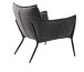 Loungesessel >Calgary< Stoff mit Melange-Effekt in dunkelgrau - 83x82x79 (BxHxT)