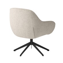 Loungesessel >Lynn< drehbar, Bouclé-Garneffekt creme-weiss - 74x85x77 (BxHxT)