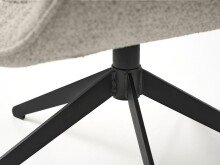 Loungesessel >Lynn< drehbar, Bouclé-Garneffekt creme-weiss - 74x85x77 (BxHxT)