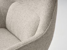 Loungesessel >Lynn< drehbar, Bouclé-Garneffekt creme-weiss - 74x85x77 (BxHxT)