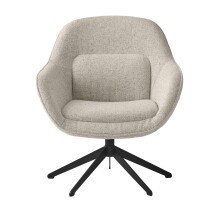 Loungesessel >Lynn< drehbar, Bouclé-Garneffekt creme-weiss - 74x85x77 (BxHxT)