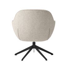 Loungesessel >Lynn< drehbar, Bouclé-Garneffekt creme-weiss - 74x85x77 (BxHxT)