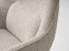 Loungesessel >Lynn< drehbar, Bouclé-Garneffekt creme-weiss - 74x85x77 (BxHxT)