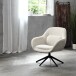 Loungesessel >Lynn< drehbar, Bouclé-Garneffekt creme-weiss - 74x85x77 (BxHxT)