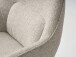 Loungesessel >Lynn< drehbar, Bouclé-Garneffekt creme-weiss - 74x85x77 (BxHxT)