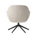 Loungesessel >Lynn< drehbar, Bouclé-Garneffekt creme-weiss - 74x85x77 (BxHxT)