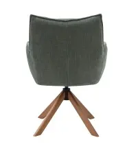 Armlehnstuhl >Marilla< (2er-Set) drehbar, Federkern,  Chenille waldgrün - 59x86x65 (BxHxT)