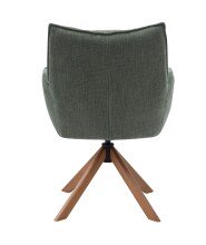 Armlehnstuhl >Marilla< (2er-Set) drehbar, Federkern,  Chenille waldgrün - 59x86x65 (BxHxT)