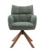 Armlehnstuhl >Marilla< (2er-Set) drehbar, Federkern,  Chenille waldgrün - 59x86x65 (BxHxT)