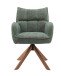 Armlehnstuhl >Marilla< (2er-Set) drehbar, Federkern,  Chenille waldgürn - 59x86x65 (BxHxT)